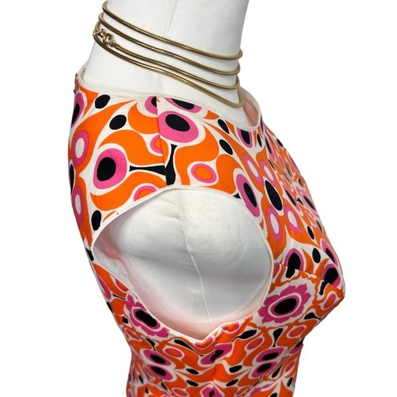 Vibrant Orange Patterned Dress - Picture 8 of 13